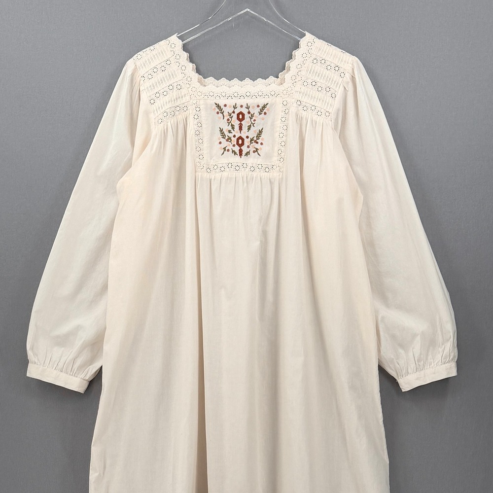 CHRISTY DAWN The Yolanda Organic Cotton Embroidered Maxi Dress Womens XL Cream - Picture 5 of 16